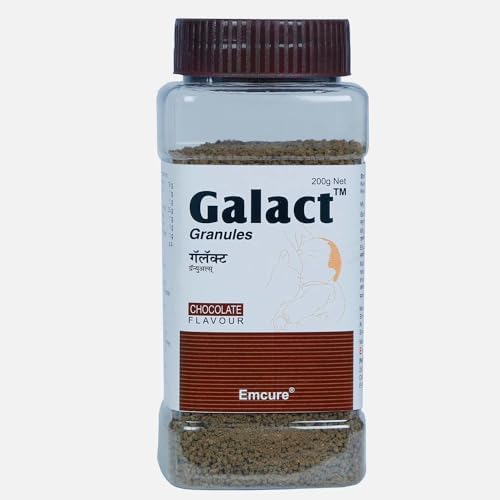 Galact Lactation Granules chocolate flavor powder close up nutrition facts