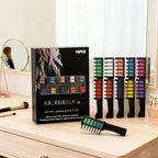 Portable packaging of VLSVLS temporary hair coloring kit