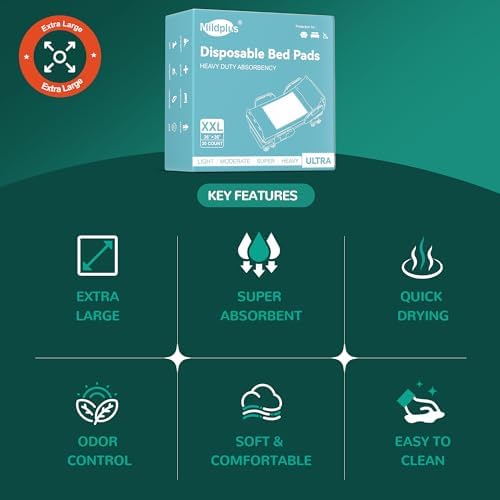 MILDPLUS extra large incontinence pads demonstrating the multi layer leak proof protection structure.