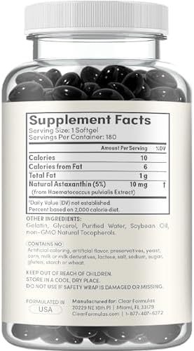 Clear Formulas algae based antioxidant bottle side view
