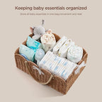 HBlife portable baby diaper basket showing interior compartments