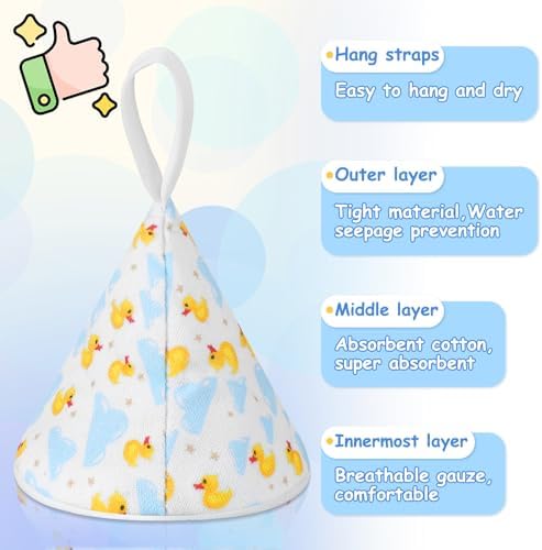 Reusable absorbent cotton pee covers for newborn boys