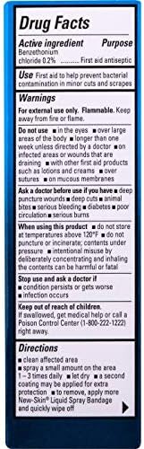 New Skin antiseptic waterproof spray bottle packaging details for wound protection