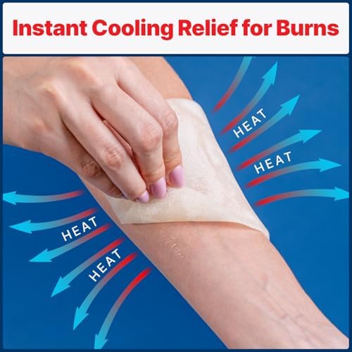Burn-Fix sterile 4x4 inch burn relief pads for 1st and 2nd degree burn treatment.