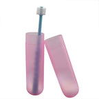 VTurboWay round head cat toothbrush with its included hygienic protective storage container.
