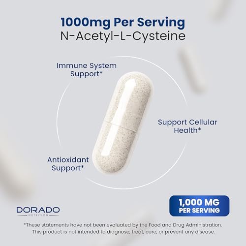 Dorado Nutrition NAC 60 capsules bottle side view