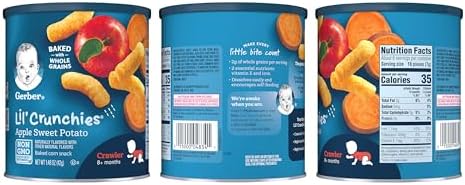 Close up of Gerber baked grain snack texture for babies