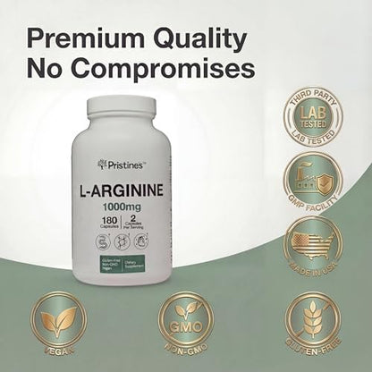Pristine's L-Arginine supplements for men and women