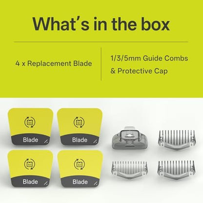 Imported high performance shaver attachments package content detail view.