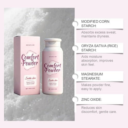 Sweat wicking body dusting powder 100 grams container