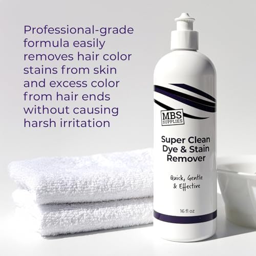 Professional dye remover for skin and hair hairline cleanup solution