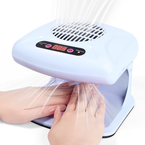 SAVILAND 5X Faster Dry Nail Dryer: 300W Strong-Air Nail Dryer for Regular Polish Smart Sensor Nail Polish Dryer Warm & Cool Wind Dual Air Dual Modes Battery-Free Nail Fan Home Salon Use - Image 1