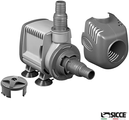 Lifestyle application view of Sicce water pump installed in an aquarium setup.