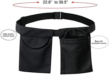 Close-up view of the dual pockets on the SUCONBE mastectomy drain holder designed to hold four drainage bottles safely.
