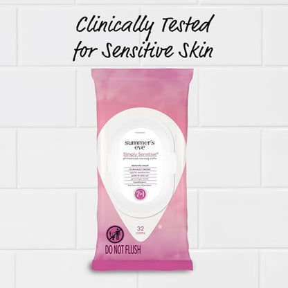 Summer's Eve micellar water formula feminine wipes for odor control