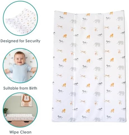 Clair De Lune baby changing mat with safari animal prints