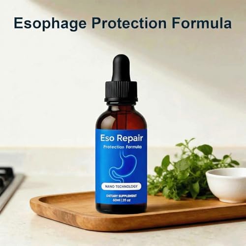 Back label view of Eso Repair esophageal drops with ingredients