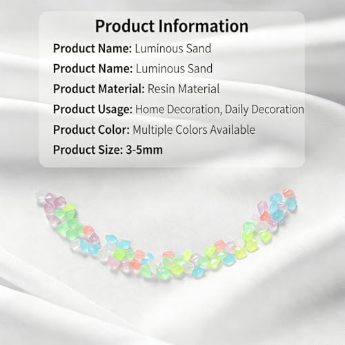Close up of glow in the dark sand particles