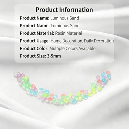 Close up of glow in the dark sand particles