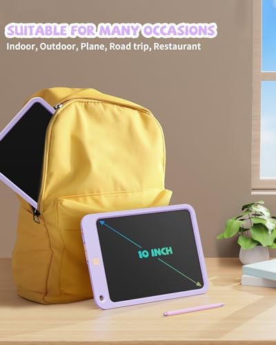 Back view of Kikapabi purple LCD writing tablet