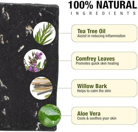 Back label of Ivy X skin cleanser soap illustrating safety directions and plant oil removal instructions.