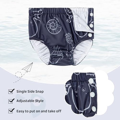 Durio waterproof baby swim diaper adjustable snap detail