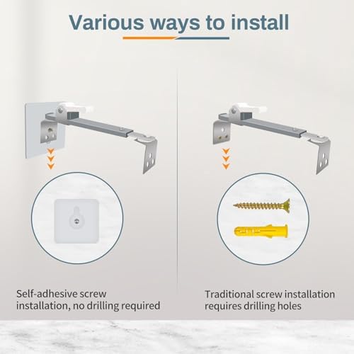 Shimeyao heavy duty television stabilization kit securing a flat screen TV to prevent forward tipping