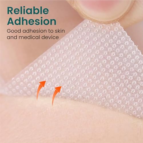Four rolls of NanaCare clear medical adhesive tape displayed with product packaging