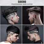 Side profile of the silver Soieho professional cordless grooming tool for men