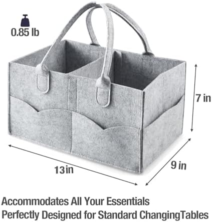 PandaEar nursery storage basket with diapers and wipes