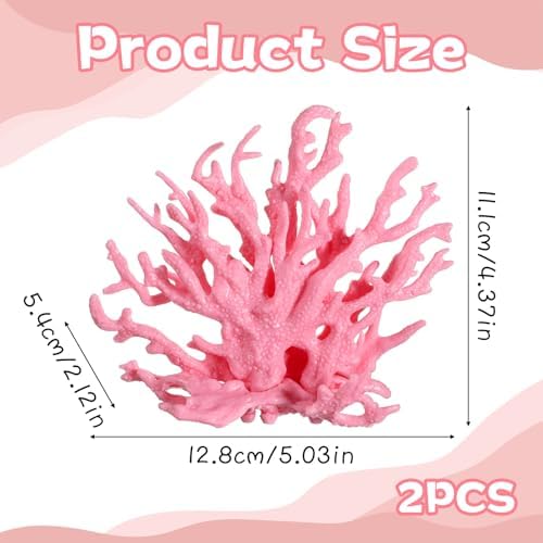 Close up detailed view of the realistic texture on the Bruislard pink coral ornament