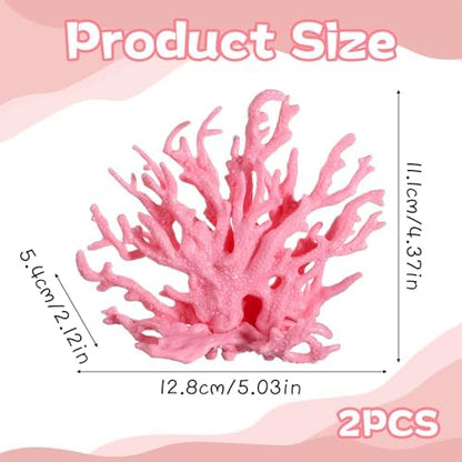 Close up detailed view of the realistic texture on the Bruislard pink coral ornament