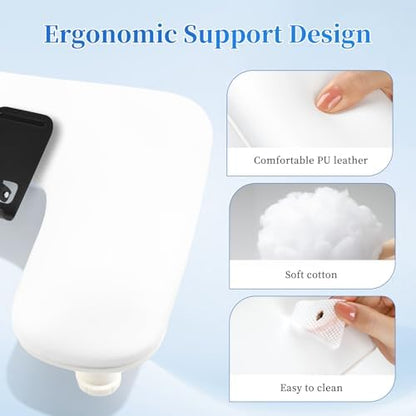 Professional nail tech using Lionvison arm rest and phone holder for DIY nail art