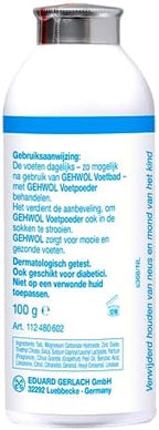Gehwol Med Foot Powder pack of three imported sweat absorber