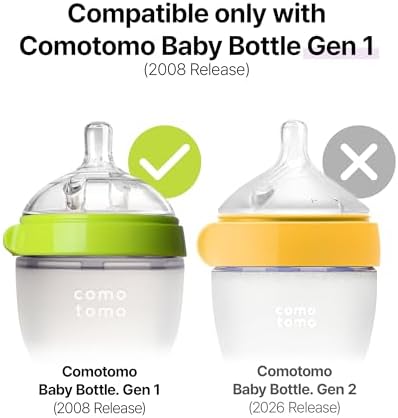 Two pack Comotomo replacement teats for 6 month old babies