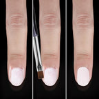 Black and purple gradient handle detail of Gemsanva nail brushes