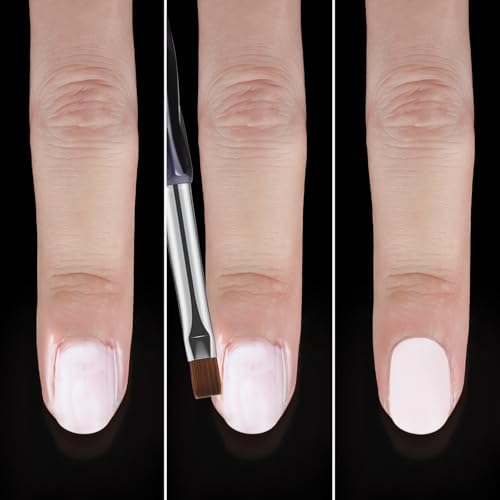Black and purple gradient handle detail of Gemsanva nail brushes