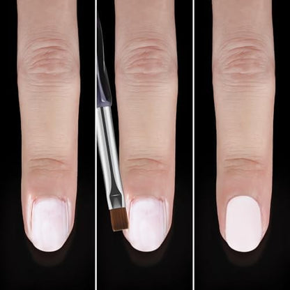 Black and purple gradient handle detail of Gemsanva nail brushes