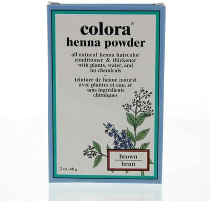 Colora organic botanical henna hair treatment packaging