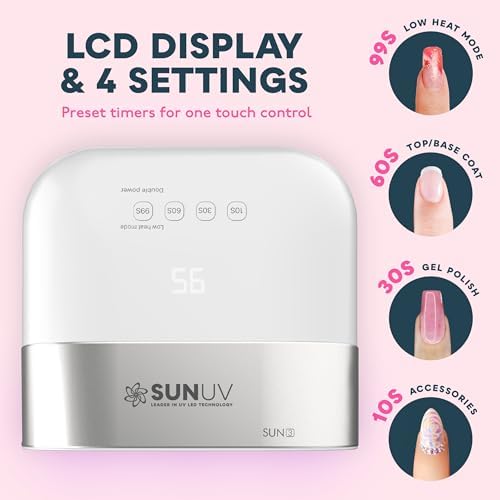 SUNUV SUN3 nail lamp showing 39 LED beads interior
