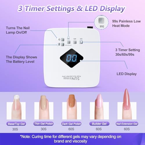 LKE professional nail lamp with detachable base removed