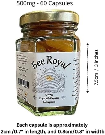 Bee Royal nutritional supplement glass jar packaging