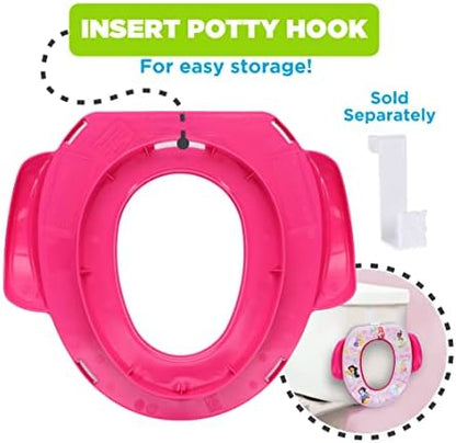 Cushioned baby toilet training seat ring decorated with imported American princess graphics