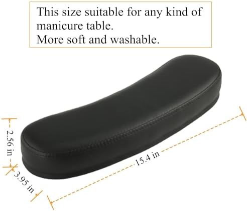 Black PU leather hand rest for nail art salon use