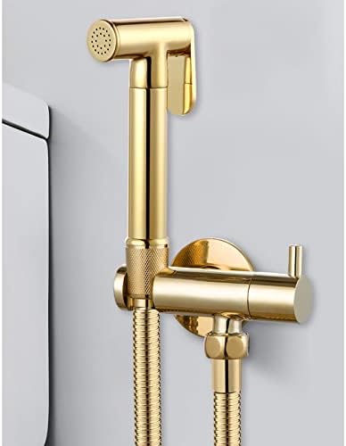 Handheld brass bidet sprayer with 2 meter flexible hose