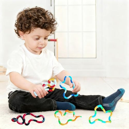 Tactile sensory fidget toys showcasing connectable design