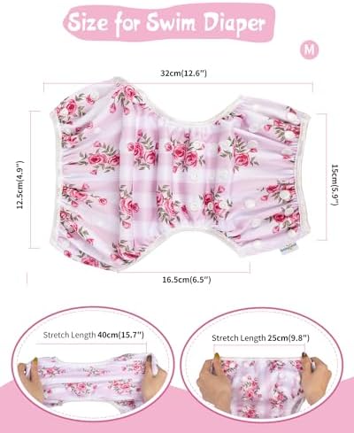 Babygoal reusable infant swimming lesson diapers zero to eight months sizing