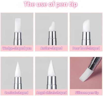 Comparison of different silicone tool shapes for nail carving and shaping