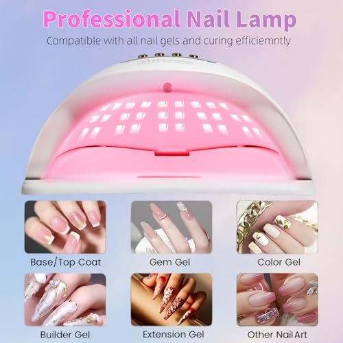 Top view of Dmjwan nail curing lamp with timer buttons