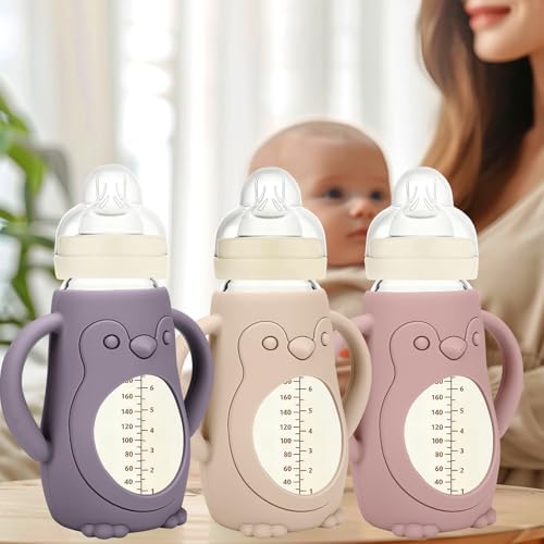 Anti-breakage silicone bottle holder for 9 Ounce bottles